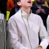 shop now Timothee Chalamet White Bomber Jacket