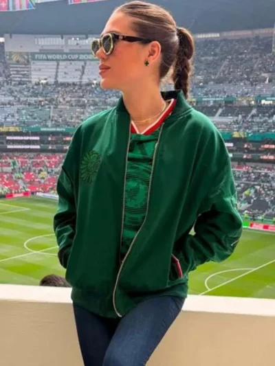 shp FIFA World Cup 2026 Fernanda Gómez Green Bomber Jacket
