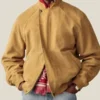 2026 Aimé Leon Dore Fall Tan Suede Cafe Racer Jacket
