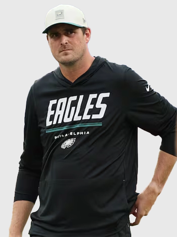Sean Mannion Preseason 2026 Eagles Long Sleeve Hooded T-Shirt - Image 4