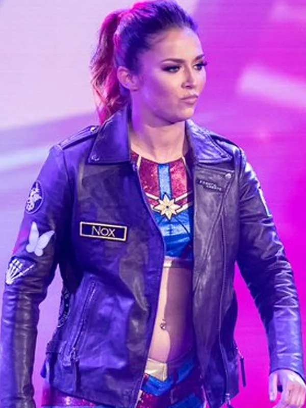 2026 Tegan Nox WWE Brown Leather Jacket