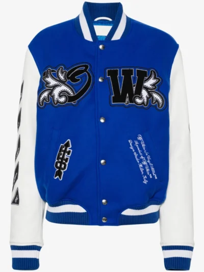 Off-White Royal Varsity Jacket