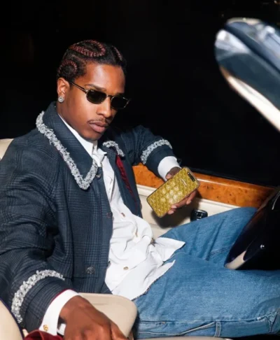 A$AP Rocky Fall and Winter Plaid Coat