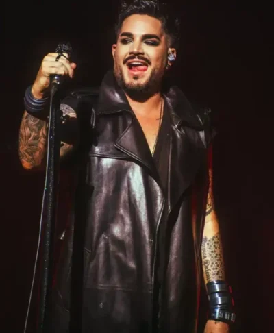 Adam Lambert Roundhouse 2026 Leather Coat