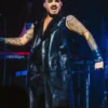 Adam Lambert Roundhouse 2026 Leather Coat