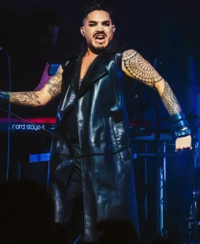 Adam Lambert Roundhouse 2026 Leather Coat