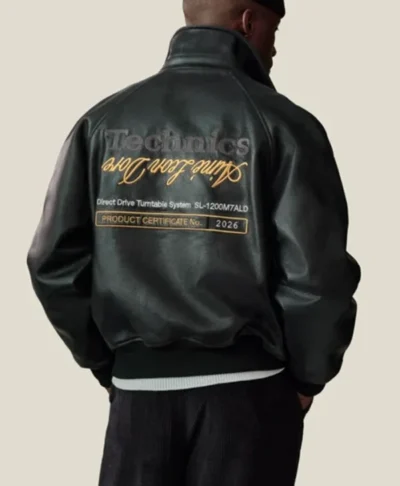 Aimé Leon Dore Fall 2026 Technics Black Leather Jacket