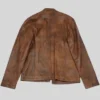 Aldren Tan Leather Zip Jacket