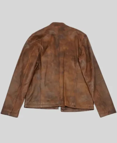 Aldren Tan Leather Zip Jacket