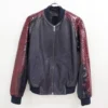 Alexander McQueen SS14 Leather Python Sleeve Bomber Jacket