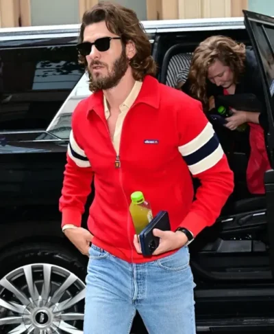 Andrew Garfield NYC 2026 Red Jacket