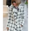 Anna Wintour PFW 2026 White Tweed Coat