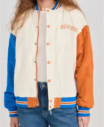 Anne Hathaway NY Knicks Varsity Jacket