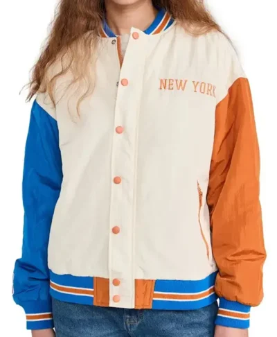 Anne Hathaway NY Knicks Varsity Jacket