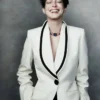 Anne Hathaway Vogue China White Blazer