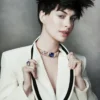 Anne Hathaway Vogue China White Blazer