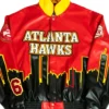 Atlanta Hawks Leather Bomber Jacket