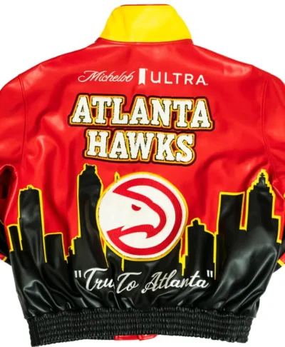 Atlanta Hawks Leather Bomber Jacket