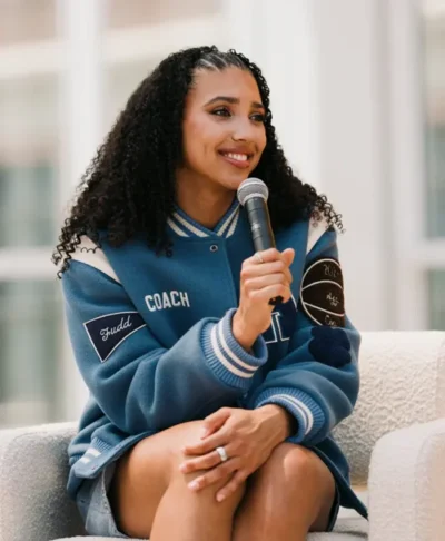 Azzi Fudd Custom Coach Blue Varsity Jacket