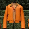 BMW Orange Leather Hawthorne Flight Jacket