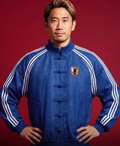 Bape x Japan Football Blue Chinese Jacket