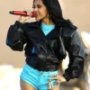 Becky G Rogers Stadium Leather Jacket