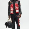 Black Combo Racing Jacket