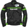 Black Kawasaki Mesh Motorcycle Jacket