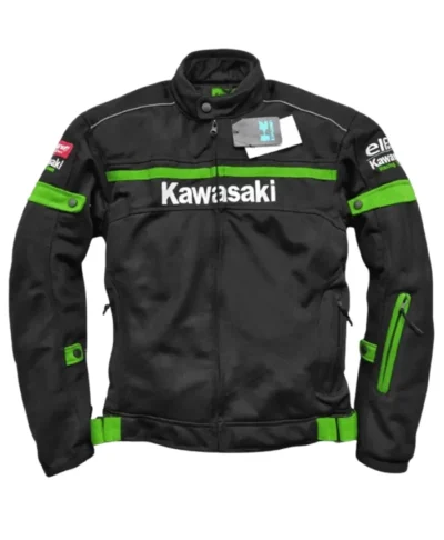 Black Kawasaki Mesh Motorcycle Jacket