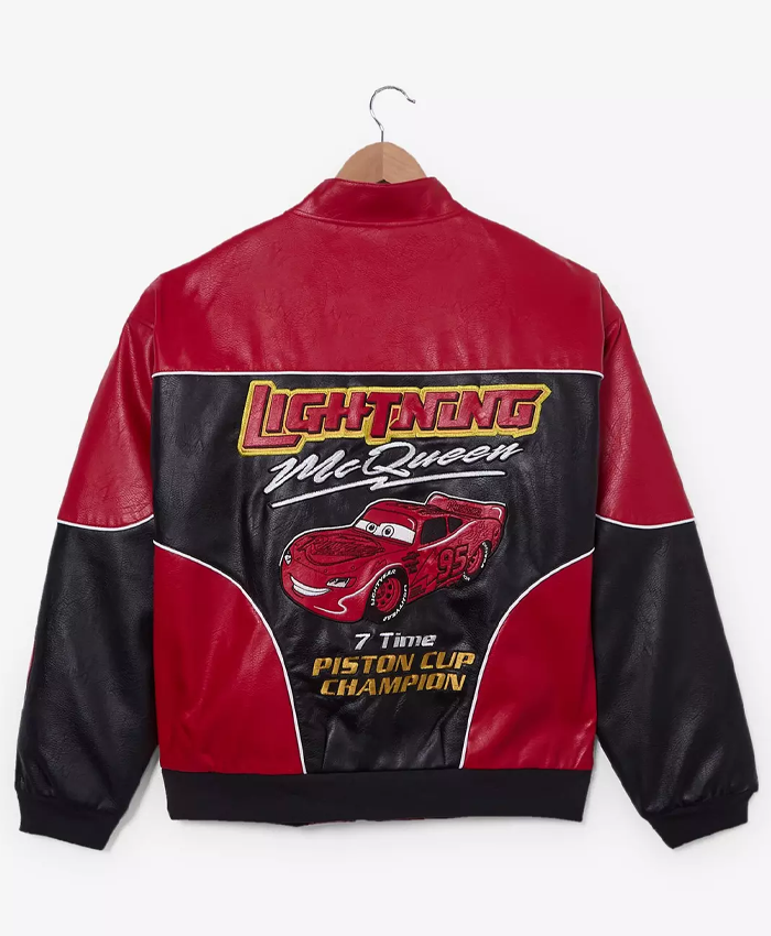 BoxLunch Disney Pixar Cars Lightning McQueen Leather Racing Jacket