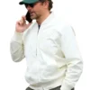 Bradley Cooper 2024 White Track Bomber Jacket