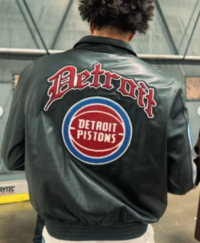 Cade Cunningham Detroit Pistons Black Leather Jacket