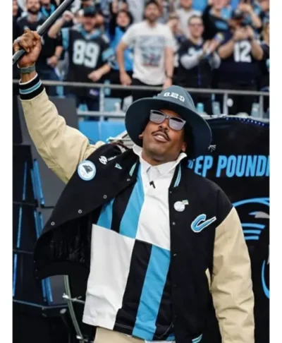 Cam Newton Panthers NFC Wild Card Playoffs Varsity Jacket