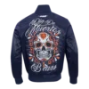 Chicago Bears Navy Dia De Muertos Etenal Skull Satin Jacket