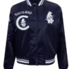 Chicago Cubs MLB Navy Satin Varsity Jacket