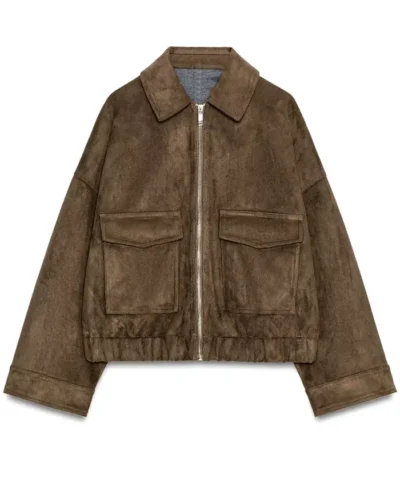 Christian Siriano Project Runway Brown Suede Jacket