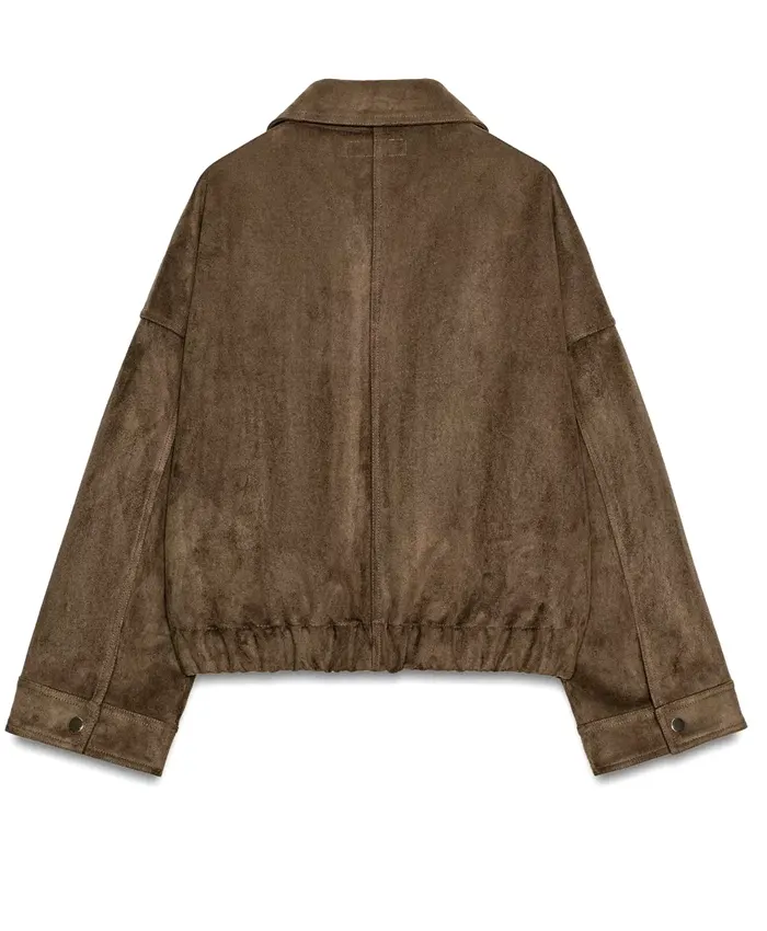Christian Siriano Project Runway Brown Suede Jacket