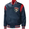 Christiansen Florida Panthers Force Play Satin Varsity Jacket