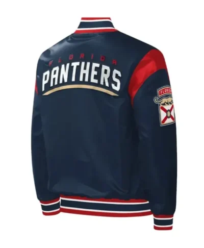 Christiansen Florida Panthers Force Play Satin Varsity Jacket