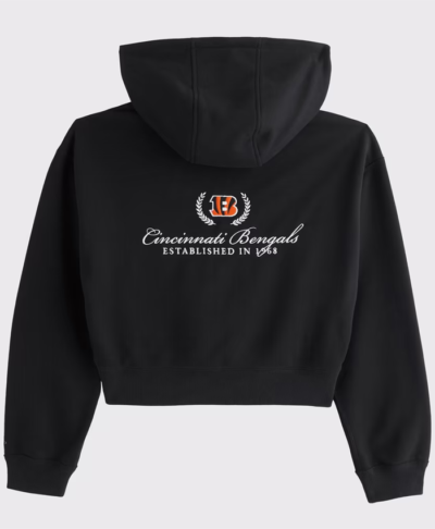 Cincinnati Bengals Abercrombie & Fitch Black Full-Zip Hooded Jacket