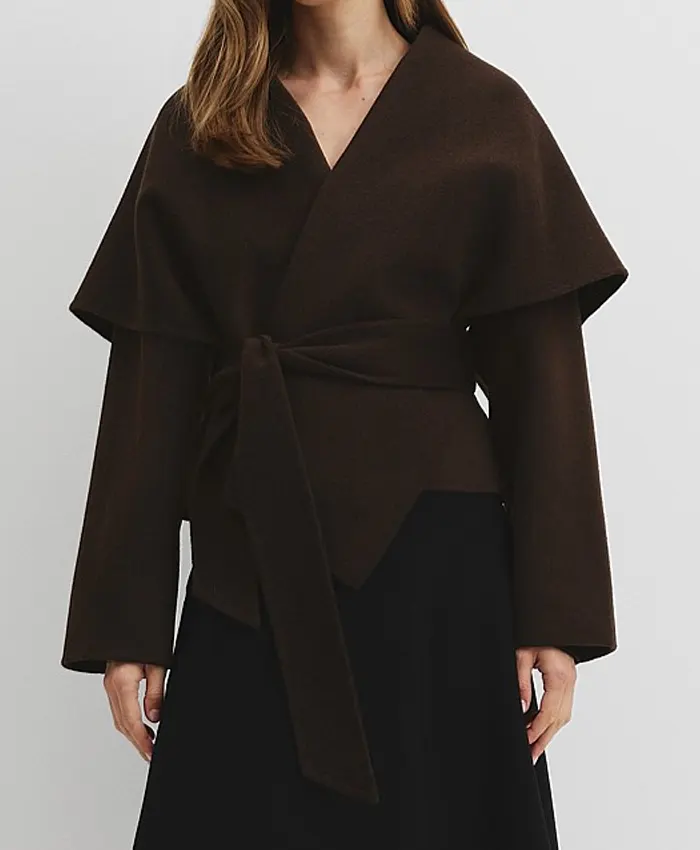 Country Road Soft Waterfall Belt Jacket
