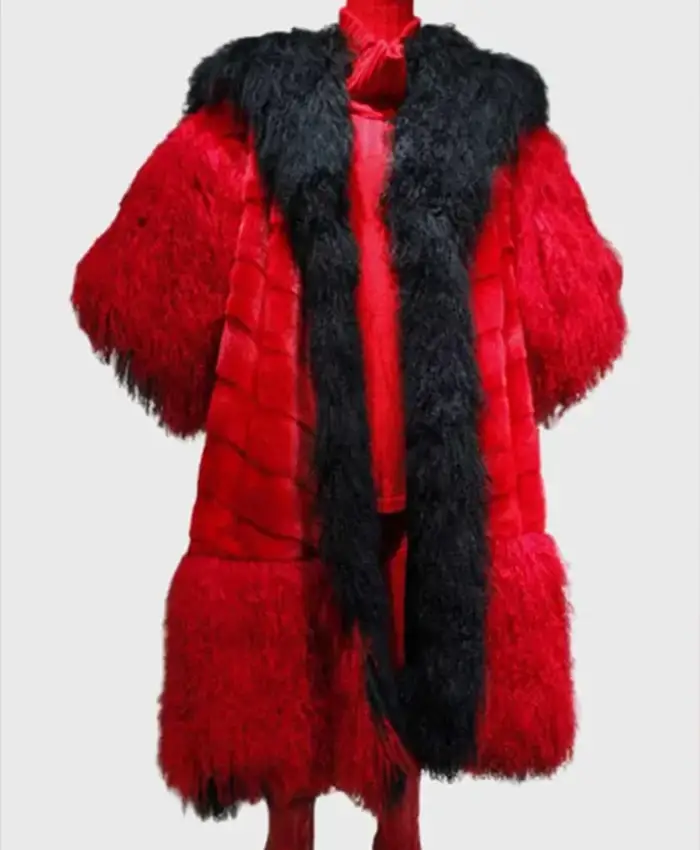 Cruella Deville D23 Expo Red And Black Fur Coat