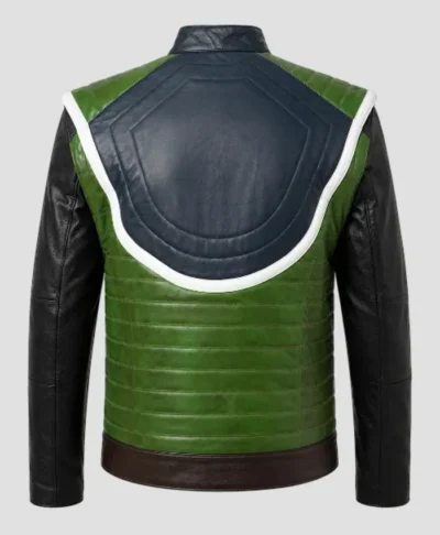 DBZ Broly Bardock Green Leather Jacket