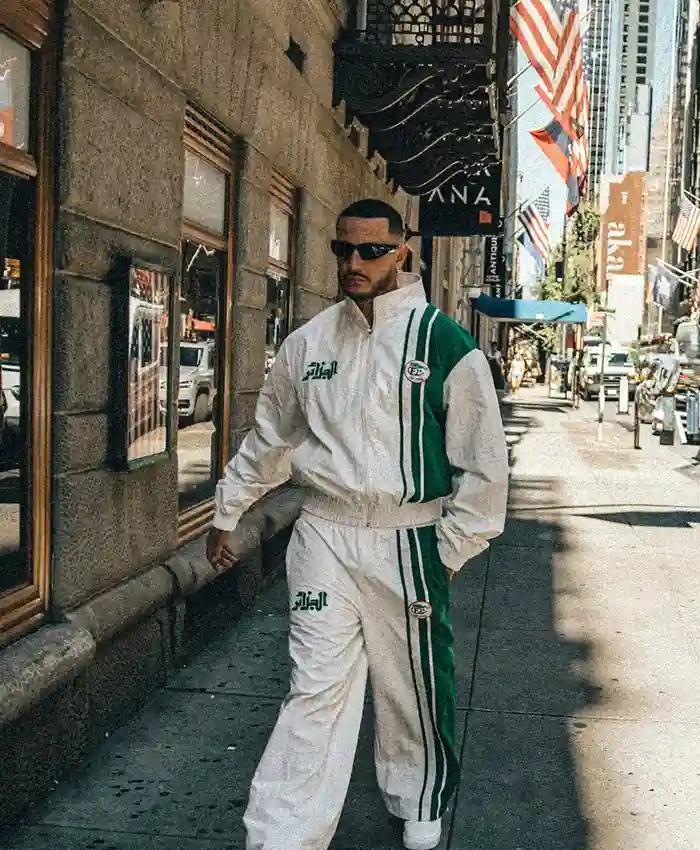 DJ Snake Algerian White And Green Tracksuit
