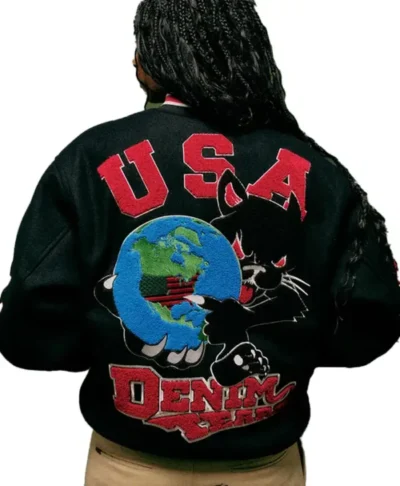 Denim Tears Fall 2026 USA Globe Panther Black Jacket