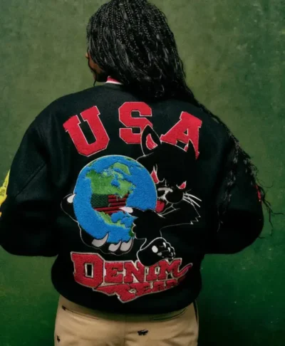 Denim Tears Fall 2026 USA Globe Panther Black Jacket