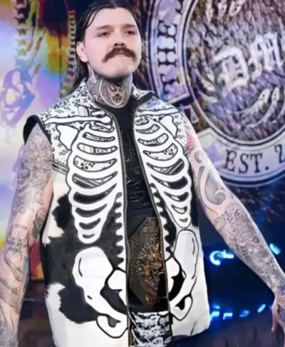 Dominik Mysterio WWE Raw White Skeleton Vest