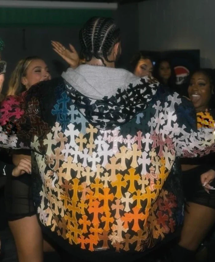 Drake Chrome Hearts Multicolor Leather Jacket