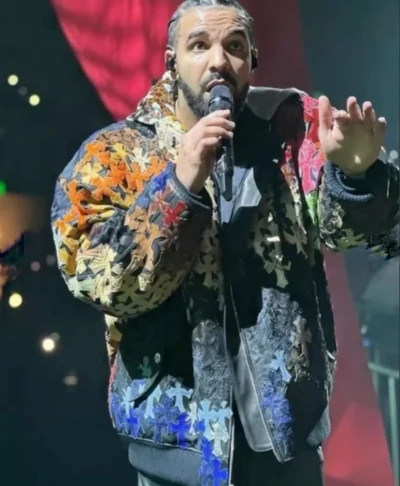 Drake Chrome Hearts Multicolor Leather Jacket