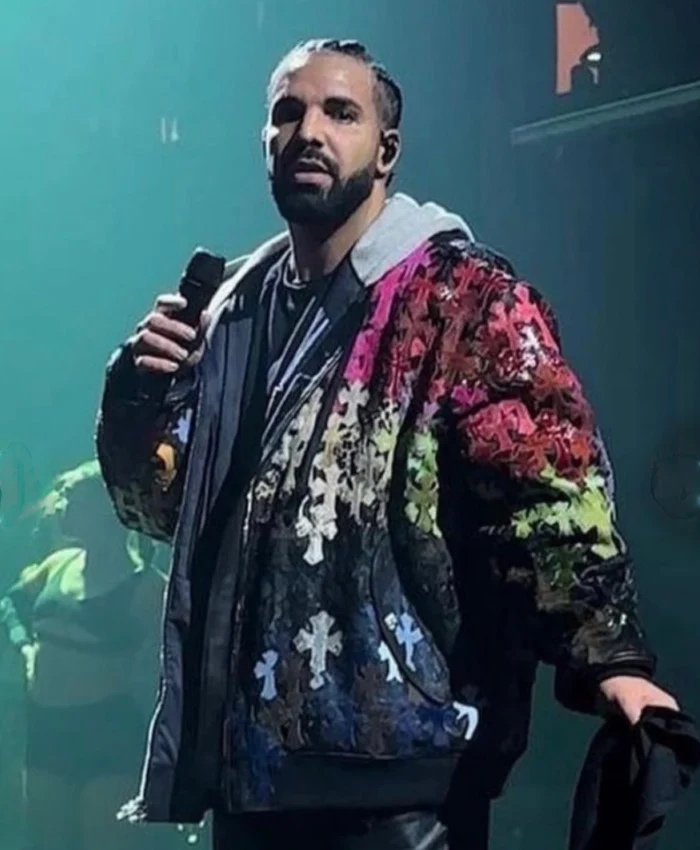 Drake Chrome Hearts Multicolor Leather Jacket